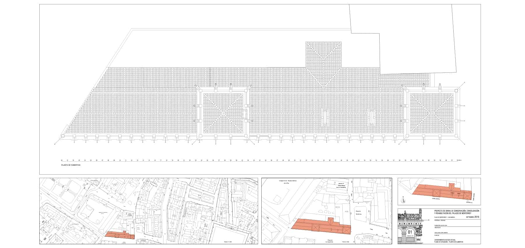 Plano del Palacio de Monterrey en Salamanca