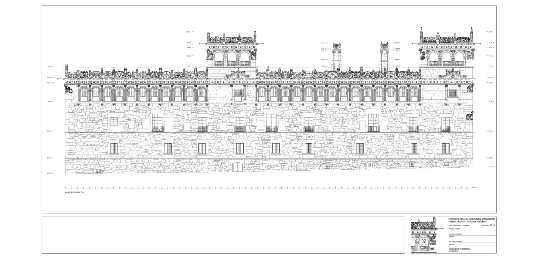 Plano del Palacio de Monterrey en Salamanca