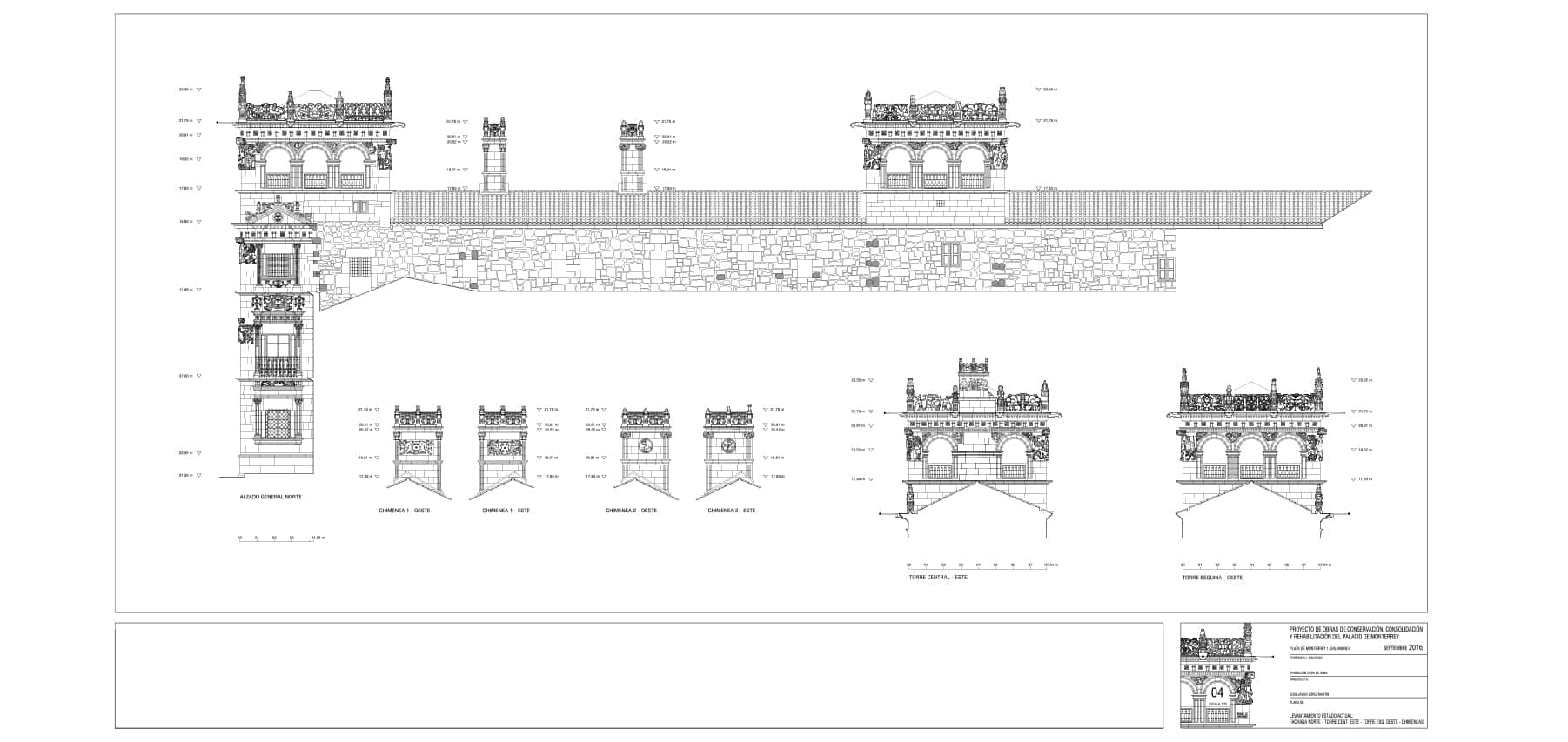 Plano del Palacio de Monterrey en Salamanca