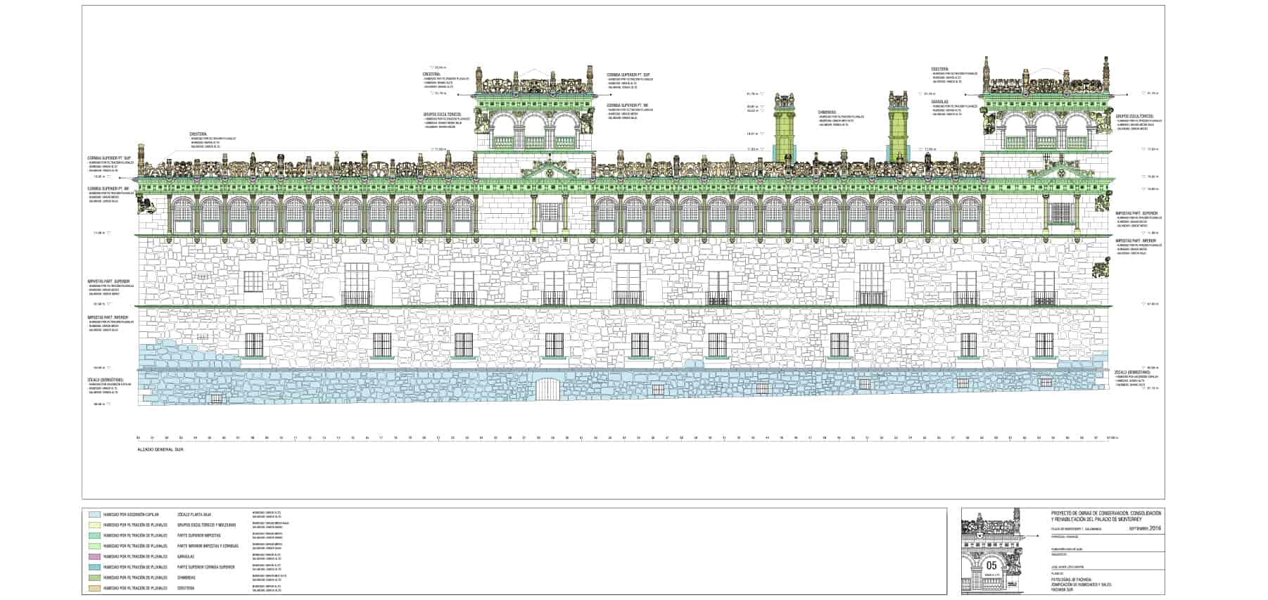 Plano del Palacio de Monterrey en Salamanca