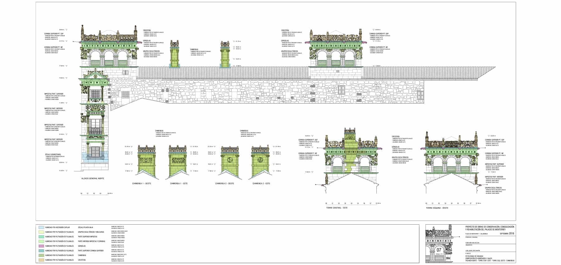 Plano del Palacio de Monterrey en Salamanca