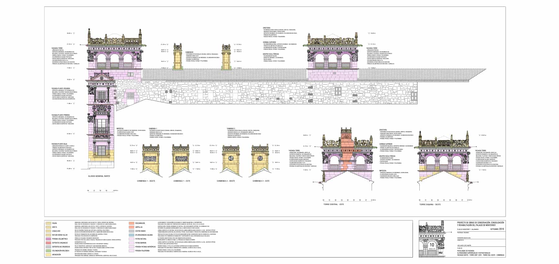 Plano del Palacio de Monterrey en Salamanca
