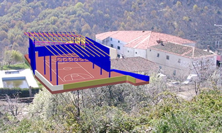 Pista cubierta de frontón